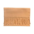 thumbnail image 1 of Qarigey Bufanda de invierno versátil hecha con lana de cordero 100 para mujer, bufanda femenina de invierno, bufandas de Color liso Accesorios de disfraces Caqui, 1 of 6