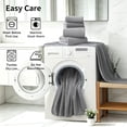 thumbnail image 6 of Covina Home 8 Piece Dark Gray Bath Towel Set Microfiber Bathroom Towel Set Ultra Soft Plush Oversized Towels Adult Luxury Bath Sheet, 6 of 10