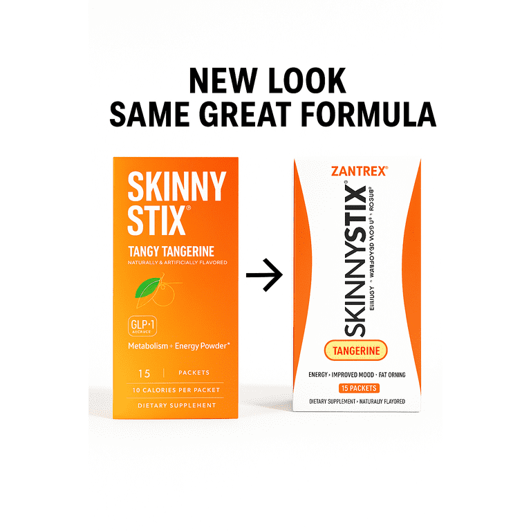 Zantrex SkinnyStix, Tangerine Flavor, Energy Powder Drink
