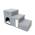 thumbnail image 3 of BELOVING Dog Stairs Anti Slip Bottom Dog Steps for Older Dogs Small Dogs & Cats Puppy Gray, 3 of 10