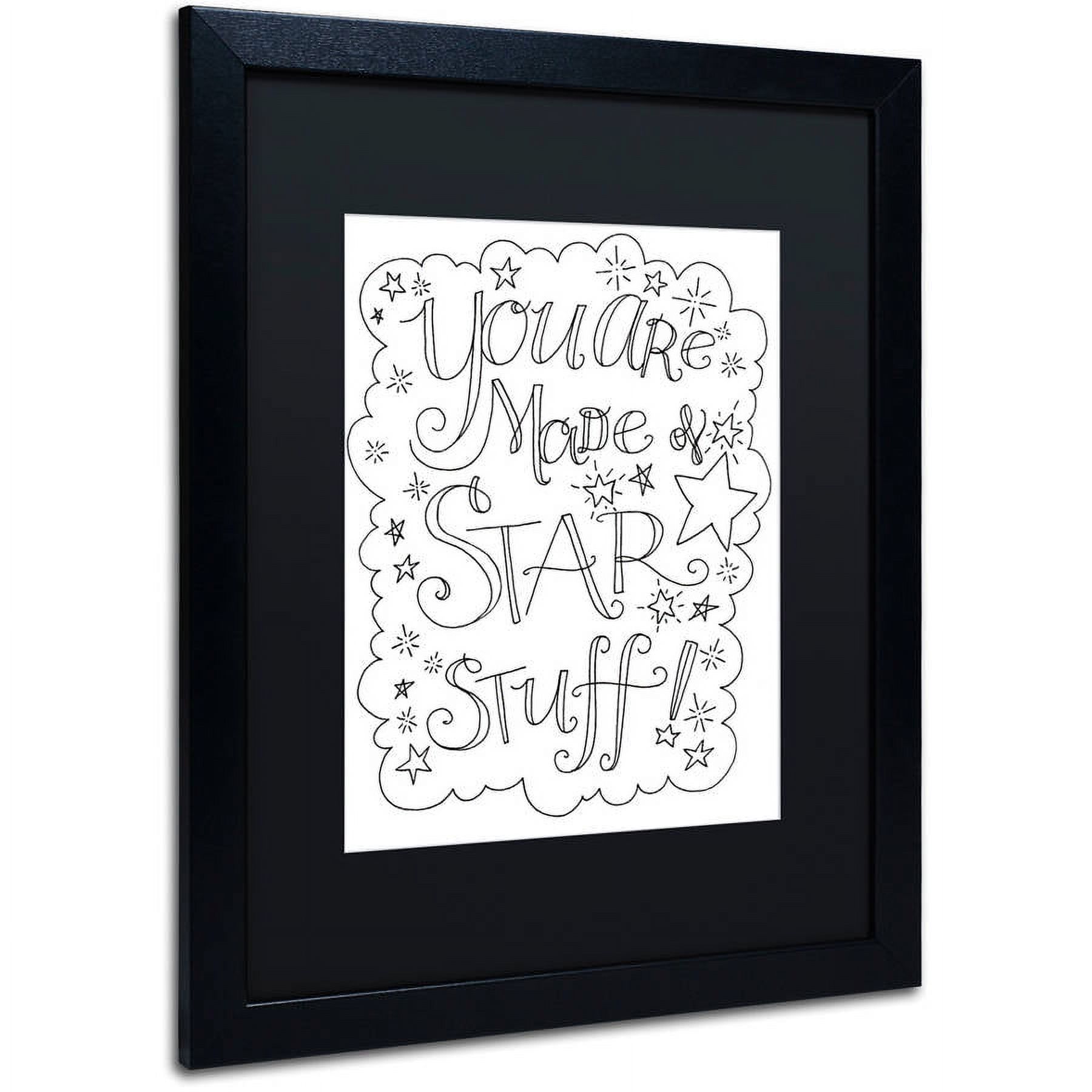 Trademark Fine Art "Star Stuff" Canvas Art by Elizabeth Caldwell, Black Matte, Black Frame