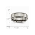thumbnail image 2 of Primal Steel Titanium Grooved Edge 8mm Band, 2 of 8