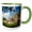 Green/White, variant on 3drose, Belize, Altun Ha. Mayan Archeological Site and Ruins., 15oz Mug