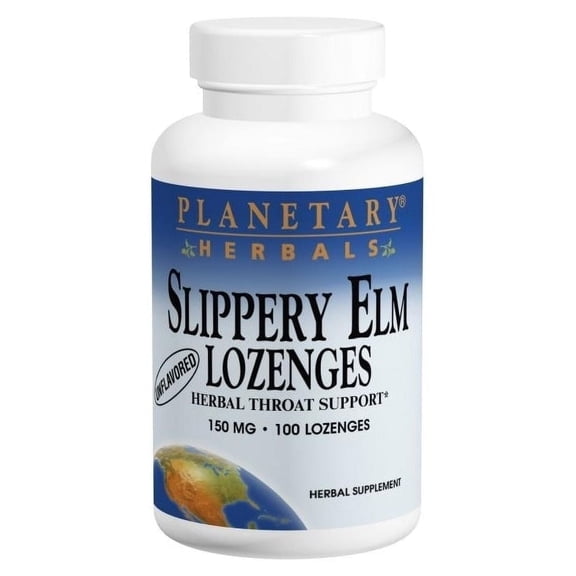 Planetary Herbals Slippery Elm Lozenges, Unflavored, 200 Count