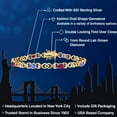 thumbnail image 2 of Gem Stone King 18K Yellow Gold Plated Silver Blue Tanzanite and Red Created Ruby and Lab Grown Diamond Bracelet for Women | 3.81 Cttw | Gemstone December Birthstone | Oval 6X4MM | Length 7.25 inches, 2 of 6