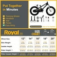 thumbnail image 2 of RoyalBaby Freestyle Outdoor Kid's Bicycle with Training Wheels, 14 Inch, Black, 2 of 9