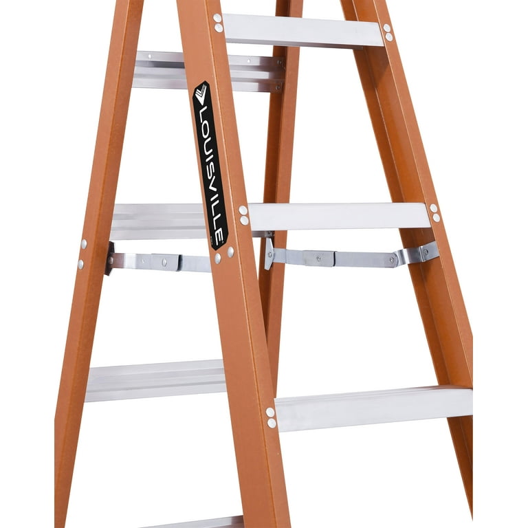 Louisville Ladder 10 Foot Fiberglass Step Ladder 14 Foot Reach 300 Lbs Load Capacity Fs1510