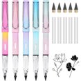thumbnail image 1 of LAICAIW 5PCS Gradient Everlasting Pencil, Infinity Pencil with Eraser and Replacement Nibs, Reusable Inkless Pencil for Writing, Drawing, Students Home Office School Supplies, 1 of 7