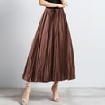 thumbnail image 2 of HexaHive Streamer Pleated A - Line Skirt - Slim Elastic High - Waist Loose Swing Skirt, 2 of 8