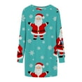thumbnail image 4 of Pompotops Robe de Mode Décontractée Confortable à Manches Longues Col Rond Imprimé de Noël en Solde, 4 of 4