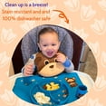 thumbnail image 2 of Silly Goose Suction Plate for Babies and Toddlers, Cute Brown Bear Design, 100% Silicone, Plate Stay Put with Suction Feature, Divided Design, Microwave & Dishwasher Friendly, 2 of 7