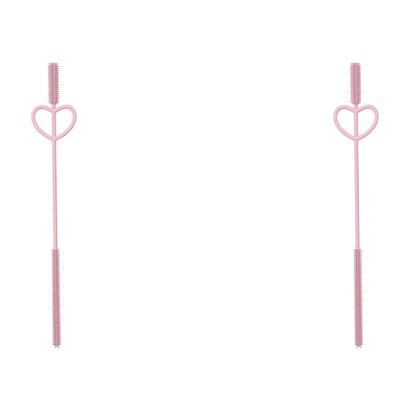 Silicone Straw Cleaning Brush 11. Inch - Reusable Bendable Cleaner for Metal Glass Straws & Tumblers, with Hanging Ring, Extra Long Pipe Cleaner (4 PCS)