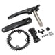 thumbnail image 3 of Juego de bielas para bicicleta de montaña, juego de brazos de manivela integrados huecos de 170mm con soporte inferior, plato único de dientes anchos y estrechos de 36T, color negro, 3 of 14