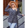 thumbnail image 5 of Zeagoo Womens Plus Size Long Sleeve Shirts Fall Tunic Top V-neck T-Shirt Button Up Dressy Casual Blouse, 5 of 6