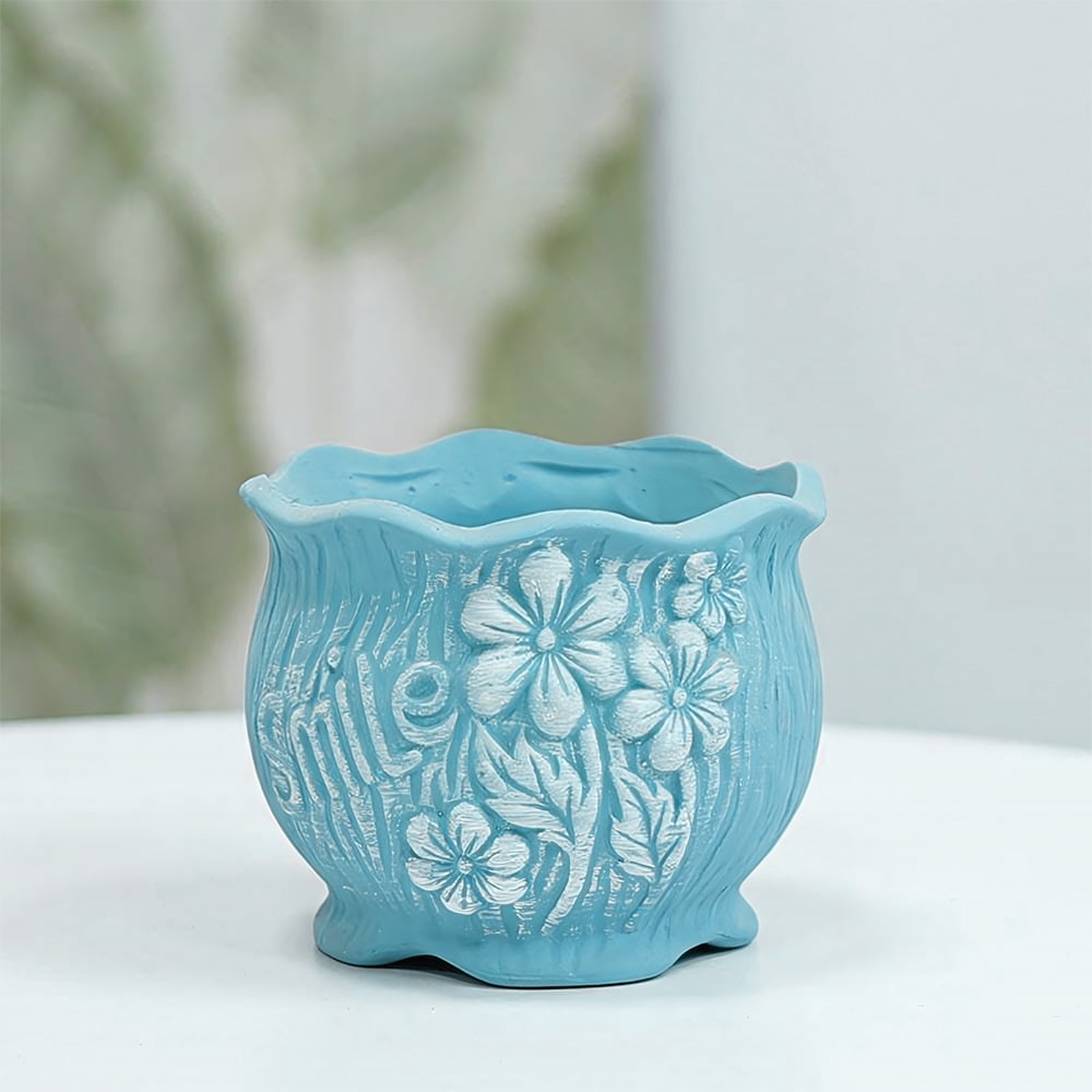 5-Piece Gorgeous Edible-Looking Series Mixed Shape Multi-Pot Ceramic Succulent Planter Set
