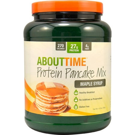About Time Protein Pancake Mix Maple Syrup -- 1.5 lbs pack of