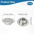 thumbnail image 3 of Uxcell Paquete de 10 Respiraderos Circulares de Soffit, 19mm/0.75 Pulgadas Respiraderos Redondos de Acero Inoxidable con Rejilla para Baño Hogar/ Oficina/Cocina/Armario/Ropero [Plateado], 3 of 7
