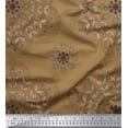 thumbnail image 1 of Soimoi Cotton Duck Fabric Leaves & Sacred Geometry Geometric Printed Fabric 1 Yard 42 Inch Wide, 1 of 1