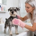 thumbnail image 3 of Microfiber Pet Grooming Gloves Absorbent Soft Bath Mitt for Dogs and Cats, 3 of 9