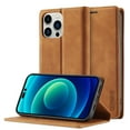 thumbnail image 6 of SaniMore for iPhone 15 Pro Max 6.7" 2023 Case, Prumiem PU Leather Wallet Kickstand Cover Magnetic Flip Design Card Slots Shockproof Anti-drop TPU Full Body Protective Shell, Brown, 6 of 10