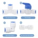 thumbnail image 2 of 1 Juego de 12 piezas de accesorios de filtros de purificadores de agua accesorios de conexión de tubo rápido (azul), 2 of 6