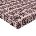 thumbnail image 4 of Ambesonne Nature Fitted Sheet, Tiger Silhouette Stripes Art, California King, Pale Pink Black, 4 of 5