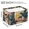 thumbnail image 4 of Yayeee 2 Pack Canvas Storage Basket with Handles for Shelves Fabric Bins Closet Organizer, Pink Sunset, 4 of 8