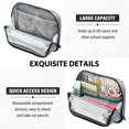 thumbnail image 5 of Standing Pencil Case with Base Large Capacity Stationery Pouch Pen Bag with Zipper for Women Men Abstract Wildflowers, 5 of 7