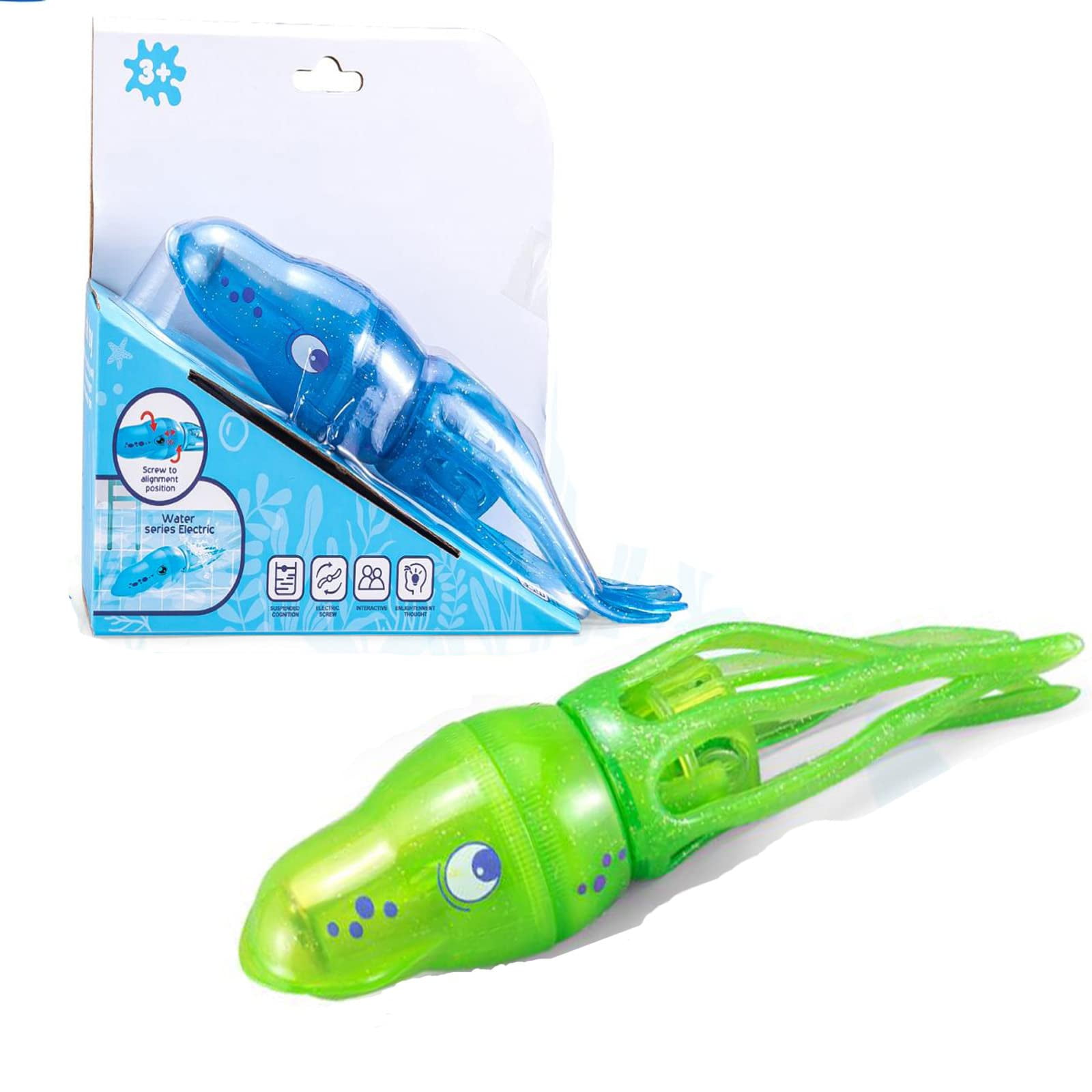 Diving Pool Toys, 8.3in Electric Diving Octopus Toy, SelfPropelled