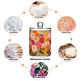 thumbnail image 6 of Yayeee 2 Pack Qtip Holder Bathroom Cotton Swab Canister with Lid Clear Dispenser Set, Abstract Floral, 6 of 6