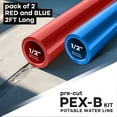 thumbnail image 2 of 1/2" x 2 Ft PEX-B Tube Stick, Pack of Red and Blue Pex Tubing for Potable Water, 2 of 4