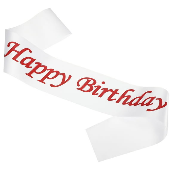 Uxcell Birthday Girls Sash, Birthday Sash for Women Satin Queen Princess Sash Party Decorations for Party Gifts Favors White