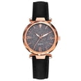 thumbnail image 1 of PVCS Montres Mode pour Femmes Horloges Montres Cuir Décontracté Robes Poignet Cristaux, 1 of 1