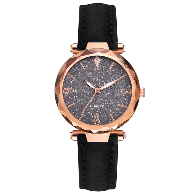 PVCS Montres Mode pour Femmes Horloges Montres Cuir Décontracté Robes Poignet Cristaux