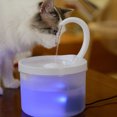thumbnail image 5 of Fuente para gatos con filtro, dispensador automático de agua, bomba de agua USB para mascotas, bebedero con luz LED, elegante cuenco de agua, silencioso, reciclable, transparente, 5 of 5