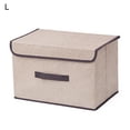 thumbnail image 2 of SPRING PARK Larger Storage Cubes Non Woven Fabric Foldable Collapsible Storage Cube Bin Organizer Basket with Lid, Handles, Removable Divider For Home, Office, Nursery, Closet, 2 of 7
