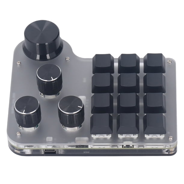 Teclado Macro De Programación, USB Mini Macro Teclado Mecánico Para Juegos USB C BT 2.4G Inalámbrico Con Función De Memoria Para Control Industrial
