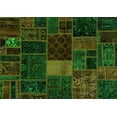 thumbnail image 1 of Ahgly Company Indoor Rectangle Oriental Green Modern Area Rugs, 7' x 9', 1 of 4