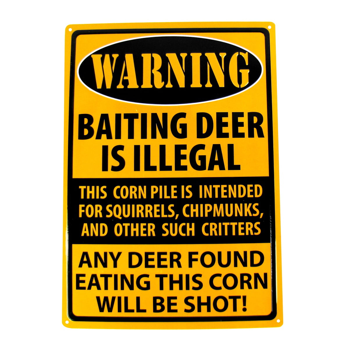 Retro Vintage Nostalgic Funny Deer Baiting Man Hunting Metal Sign 9"x12" 