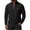 Black, variant on Men's Half Zip Textured Pullover Long Sleeve Mock Neck Casual Top with Elbow Patch Detail for Fall Winter Daily Wear