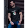 thumbnail image 2 of Italia Shield Flag Design Men T-Shirt, Male Medium, 2 of 4