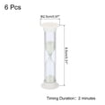 thumbnail image 2 of Uxcell 2 Minute Sand Timer, 6pack Small Sandy Clock, Count Down Sand Glass White, 2 of 5