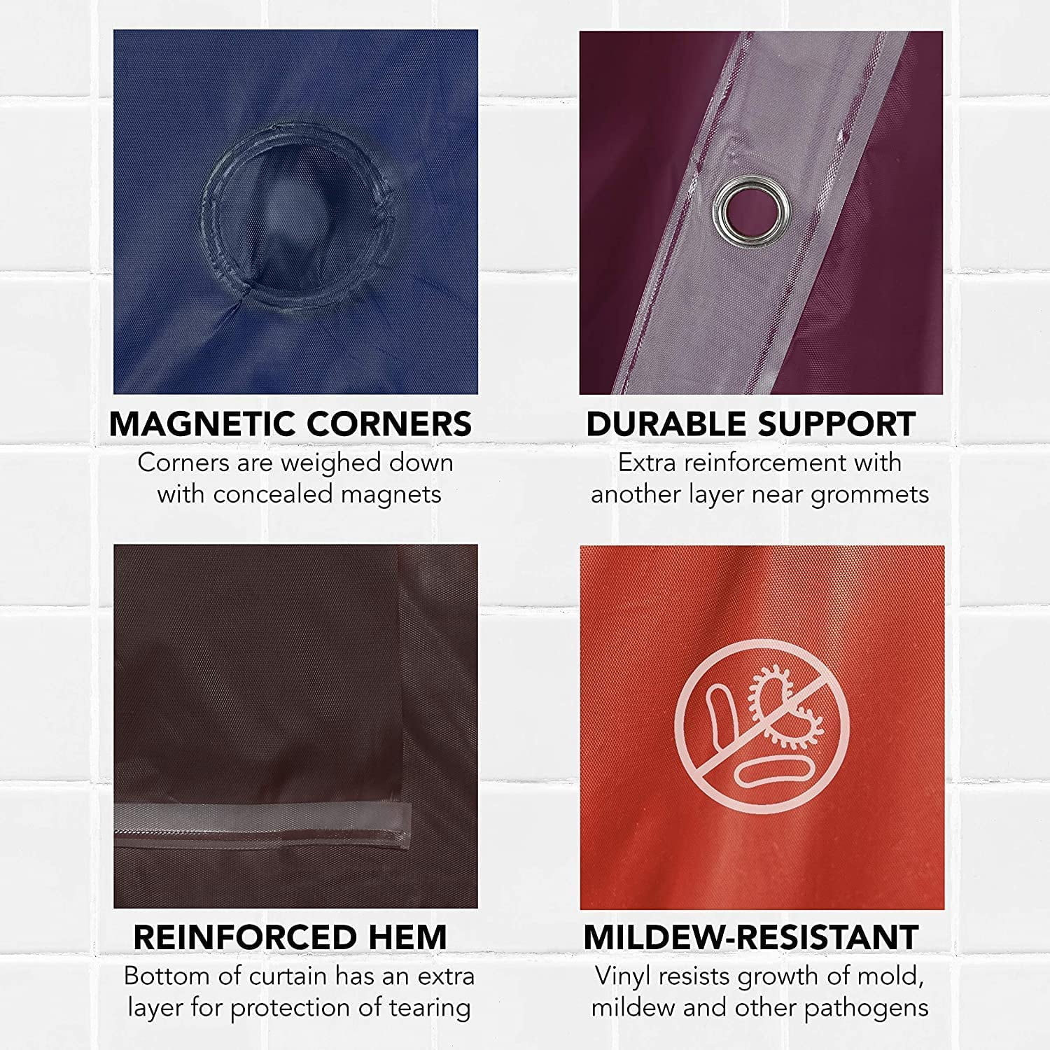 Shower Curtain Liners, 70 x 72 Inches with 12 Metal Grommet Holes, Waterproof Heavy Duty Plastic Liners: Jade-10