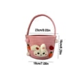 thumbnail image 3 of Easter Bunny Face Woven Storage Basket for Countertop Decor, Easter Egg Hunt, Cosmetic Organization, and Miscellaneous Items, Measuring 7.09x9.06x6.30 Inches, 3 of 7