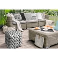 thumbnail image 5 of HomeRoots 17" Gray Polyester Cube Indoor Outdoor Pouf Ottoman, 5 of 6