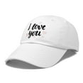thumbnail image 4 of DALIX Cute Hearts I Love You Hat Womens Embroidered Baseball Cap in White, 4 of 6