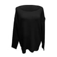 thumbnail image 3 of Umfun Sweaters for Women 2023 Loose Soft Pullover Sweater Tops Sweater Neck Hollow Out Loose Sweater, 3 of 4