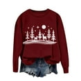 thumbnail image 4 of ShiShine Christmas Sweatshirts for Women Trendy Xmas Graphic Crewneck Sweatshirt Loose Casual Long Sleeve Pullover Tops 2025, 4 of 6