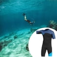 thumbnail image 2 of Mens 2mm Shorty Wetsuit Diving Snorkeling Swimming Suit Jumpsuit Dark XL, 2 of 7