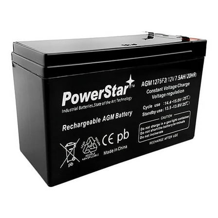 PowerStar 12 Volt 7.5 Ah GT026P4 Battery for APC Back-UPS Models